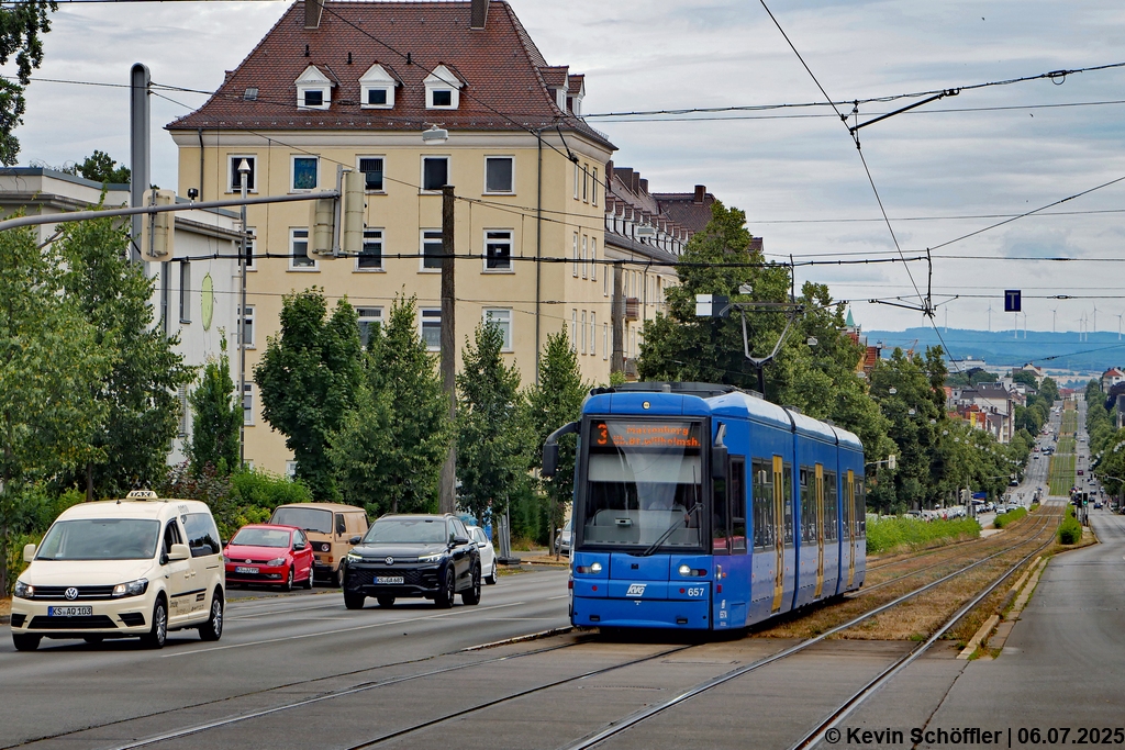 Wagen 657 | Wilhelmshöher Allee | 06.07.2025