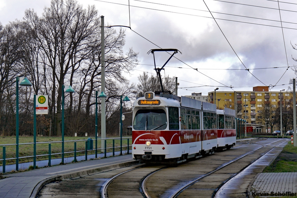 Wagen 7751+7771 | Weststadt Weserstraße | 11.02.2019