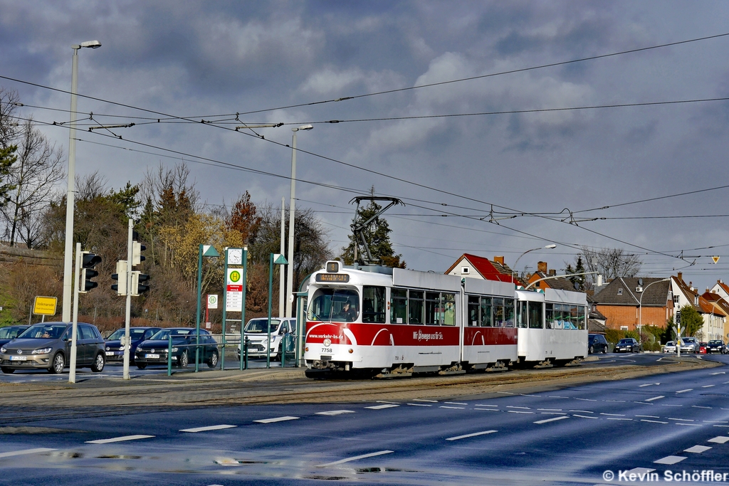 Wagen 7758+7775 | Volkmarode Moorhüttenweg | 11.02.2019