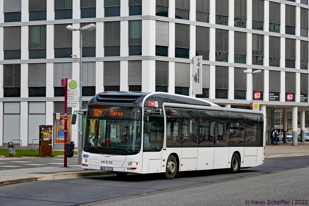 Wagen 593 | WOB-VG 93 | Wolfsburg ZOB Porschestraße Nord | 24.04.2022