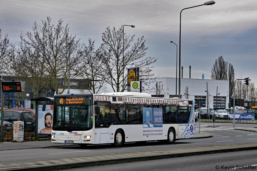 Wagen 86 | WI-QN 386 | Biebrich Friedrich-Bergius-Straße | 04.01.2020