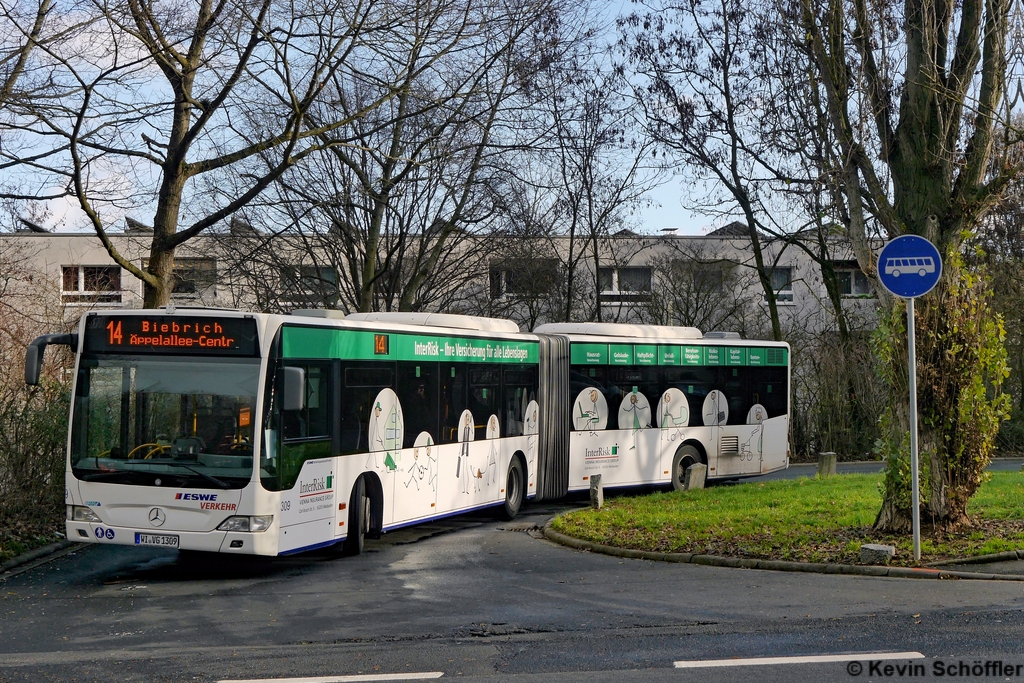 Wagen 309 | WI-VG 1309 | Klarenthal Geschw.-Scholl-Straße (Wendeschleife) | 24.12.2018