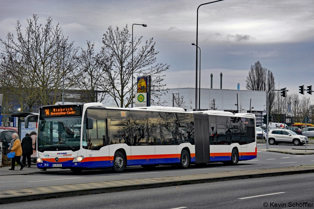 Wagen 322 | WI-VG 1322 | Biebrich Friedrich-Bergius-Straße | 04.01.2020