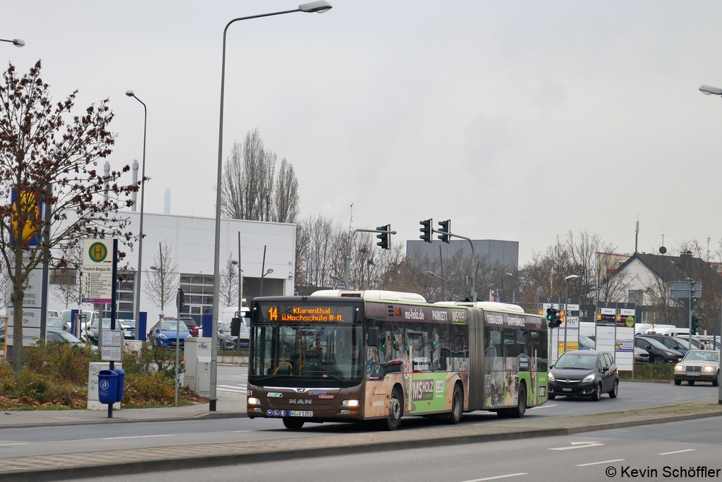 Wagen 351 | WI-V 1351 | Biebrich Friedrich-Bergius-Straße | 27.11.2020