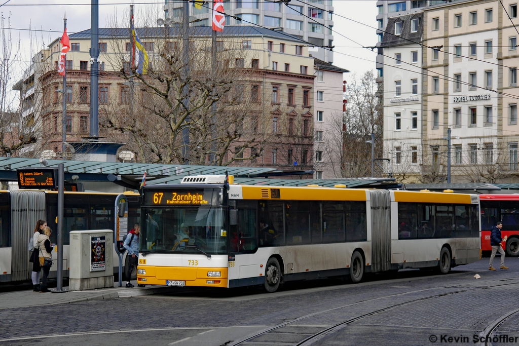 Wagen 733 | MZ-SW 733 | Mainz, Hauptbahnhof (Haltestelle G) | 12.02.2018