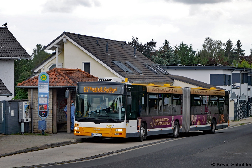 Wagen 747 | MZ-SW 747 | Zornheim Konrad-Adenauer-Straße | 31.08.2021