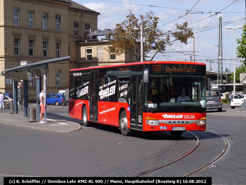 MZ-KL 900 Mainz Hauptbahnhof (Bussteig R) 16.08.2012