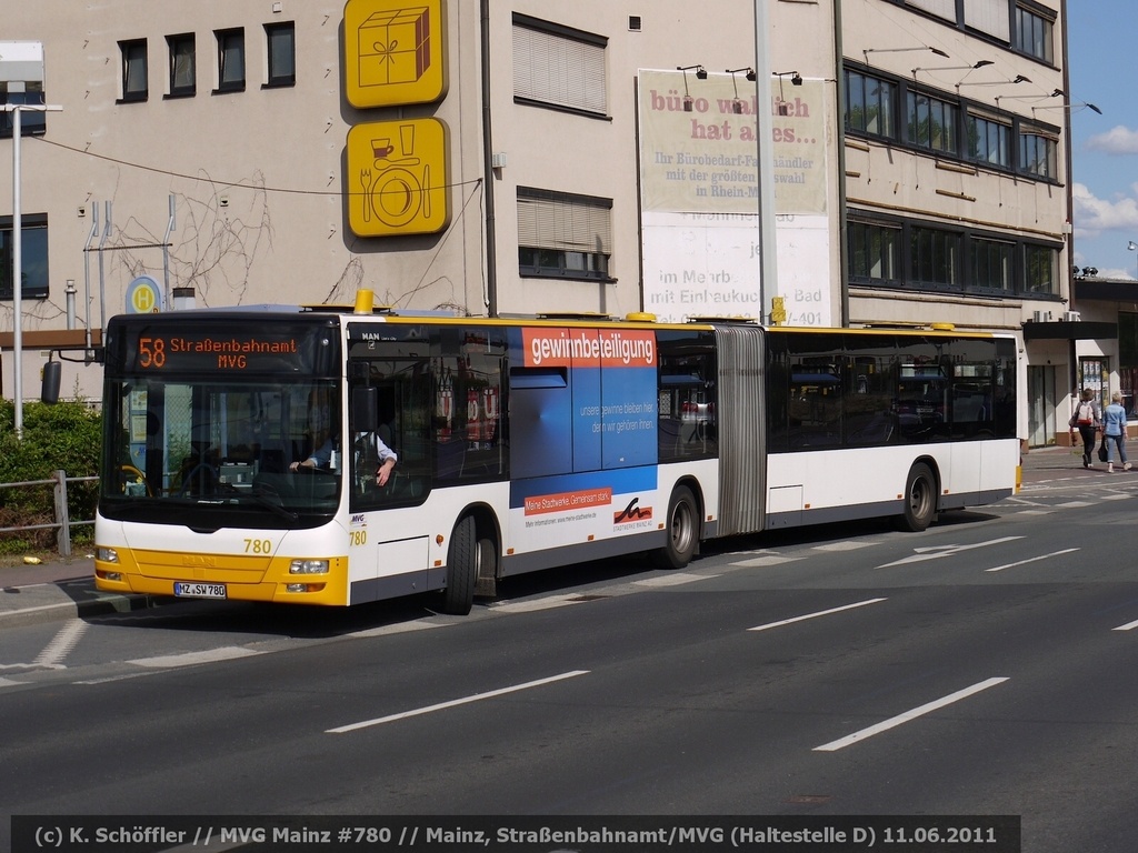 MZ-SW 780 Mainz Straßenbahnamt/MVG 11.06.2011