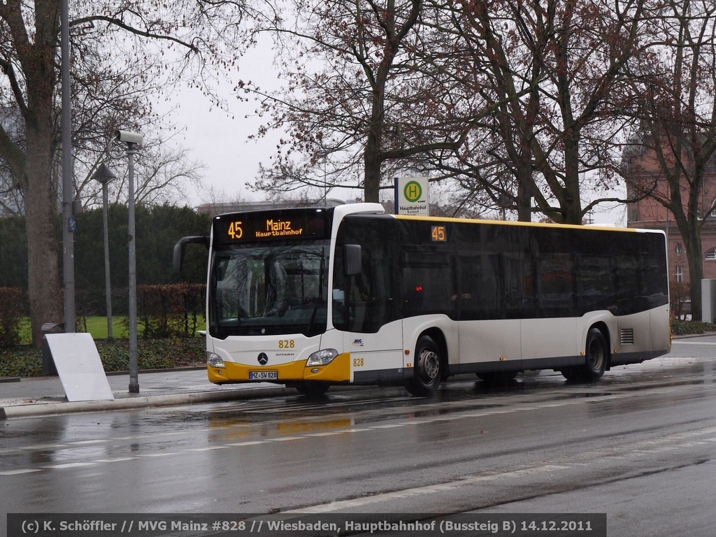 MZ-SW 828 Wiesbaden Hauptbahnhof (Bussteig B) 14.12.2011