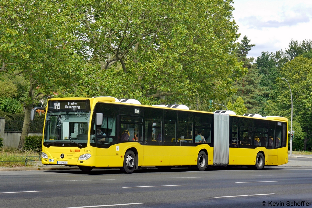 Wagen 4985 | B-V 4985 | Flatowallee/Olympiastadion | 03.08.2020