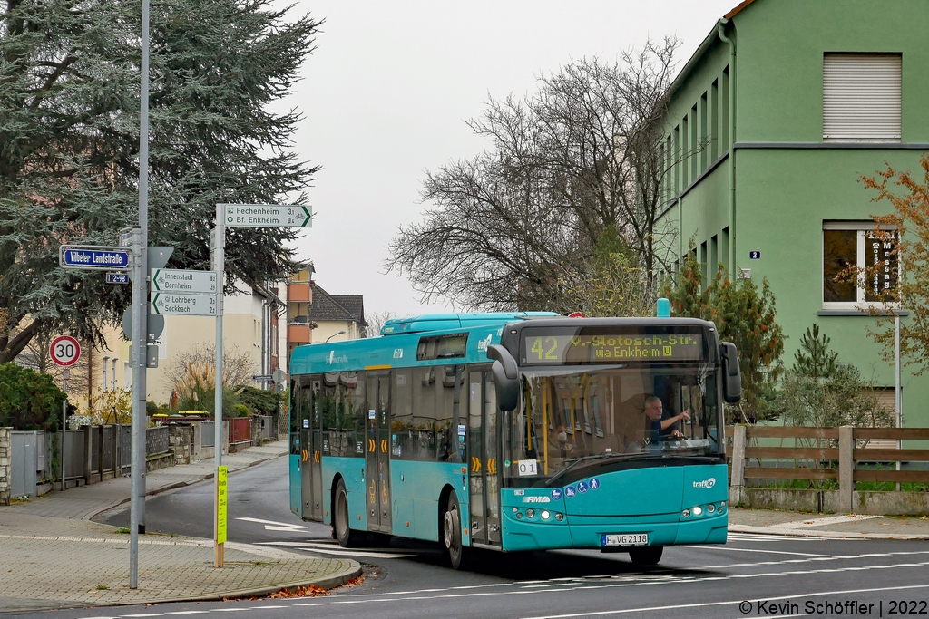 Wagen 118 | F-VG 2118 | Enkheim Barbarossa-/Viilbeler Landstraße | 03.12.2022