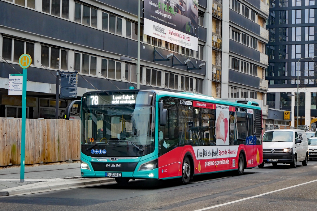 Wagen 537 | F-IC 8537 | Niederrad Lyoner Straße | 18.01.2022