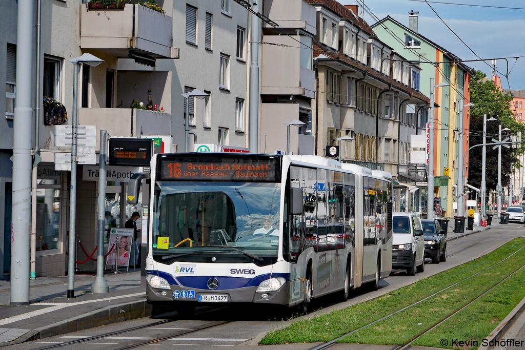 Wagen 427 | FR-H 1427 | Weil am Rhein Riedlistraße/Kesselhaus | 06.07.2021