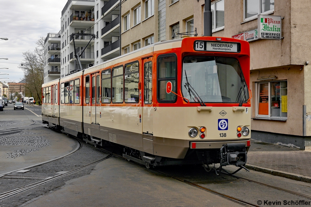 Tw 138 | Sachsenhausen Südbahnhof/Bruchstraße | 04.04.2018