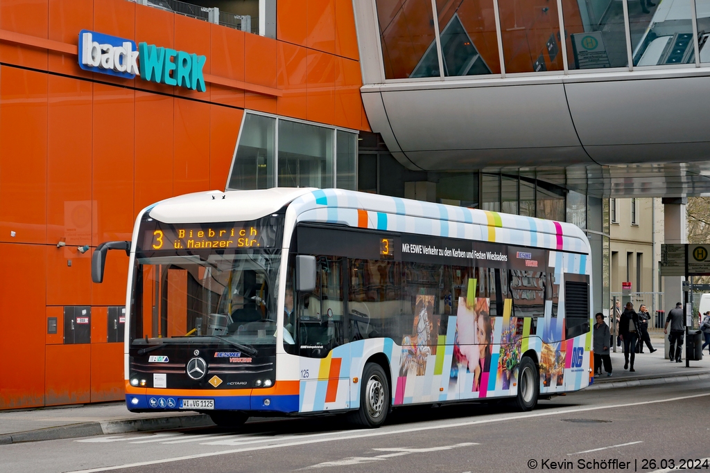 Wagen 125 | WI-VG 1125 | Schwalbacher Straße/LuisenForum | 26.03.2024