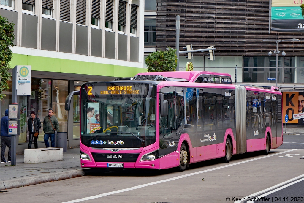 Wagen 833 | KO-VB 833 | Zentralplatz | 04.11.2023