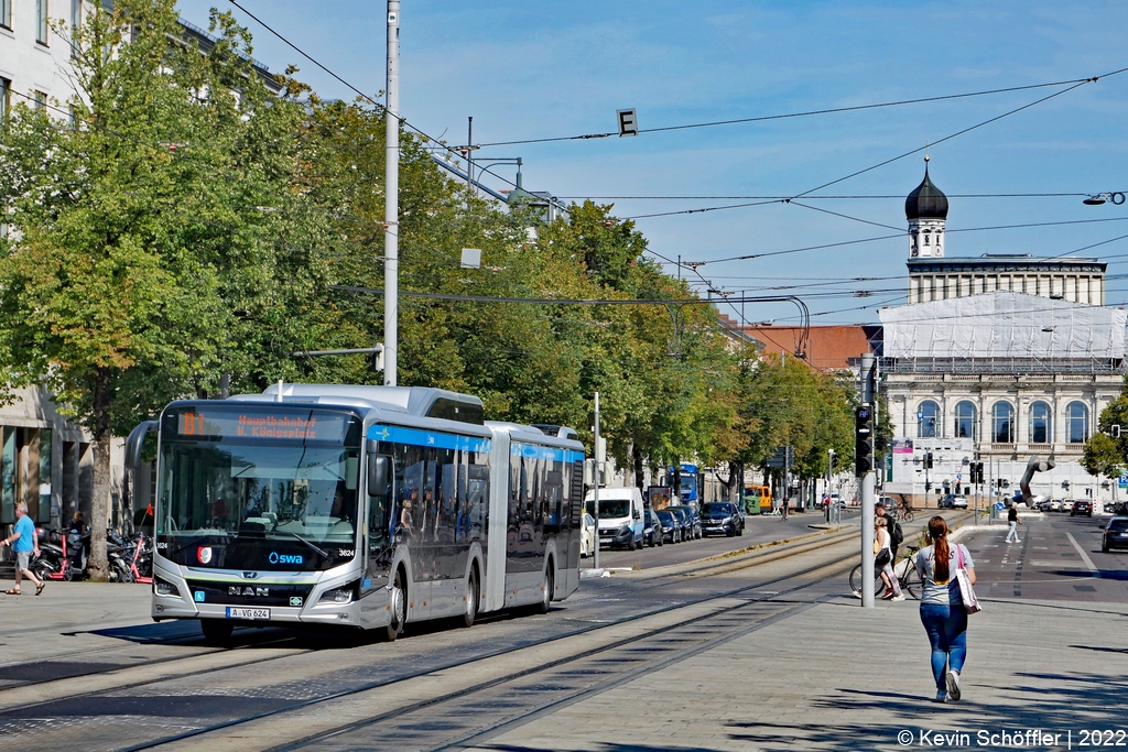 Wagen 3624 | A-VG 624 | Augsburg Königsplatz | 17.08.2022