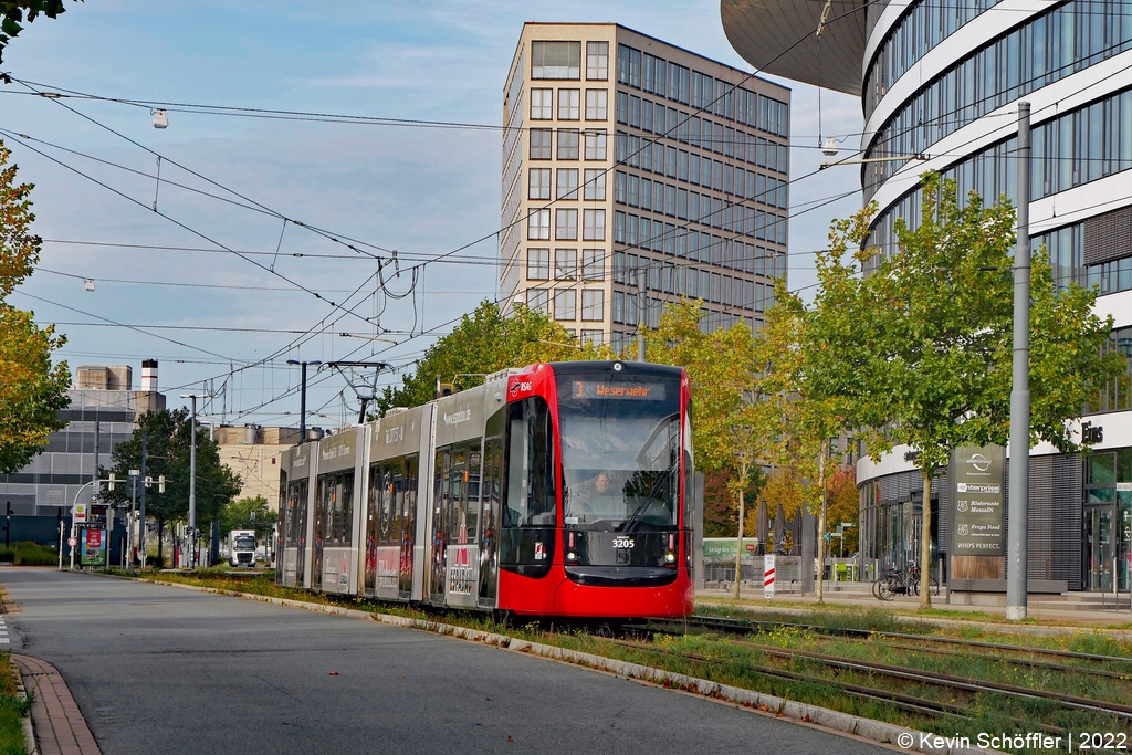 Wagen 3205 | Überseestadt Eduard-Schopf-Allee | 17.10.2022