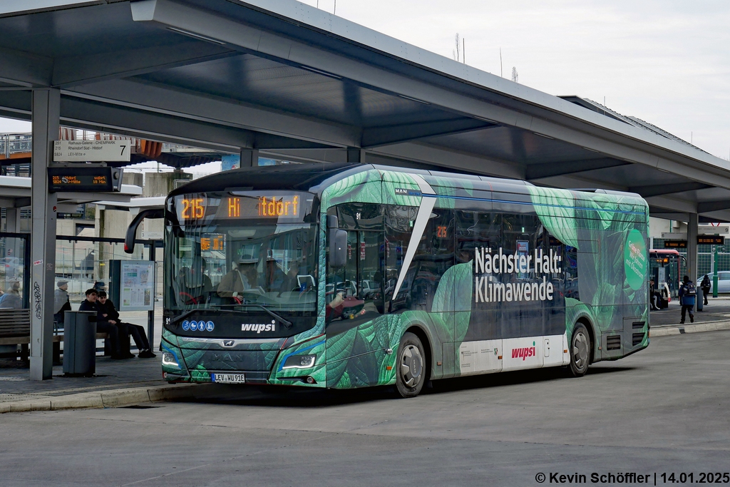 Wagen 91 | LEV-WU 91E | Opladen Busbahnhof | 14.01.2025