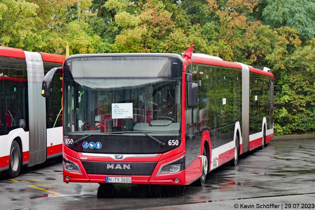 VAG Nürnberg | N-TX 3650 | Schweinau VAG-Betriebshof | 29.07.2023