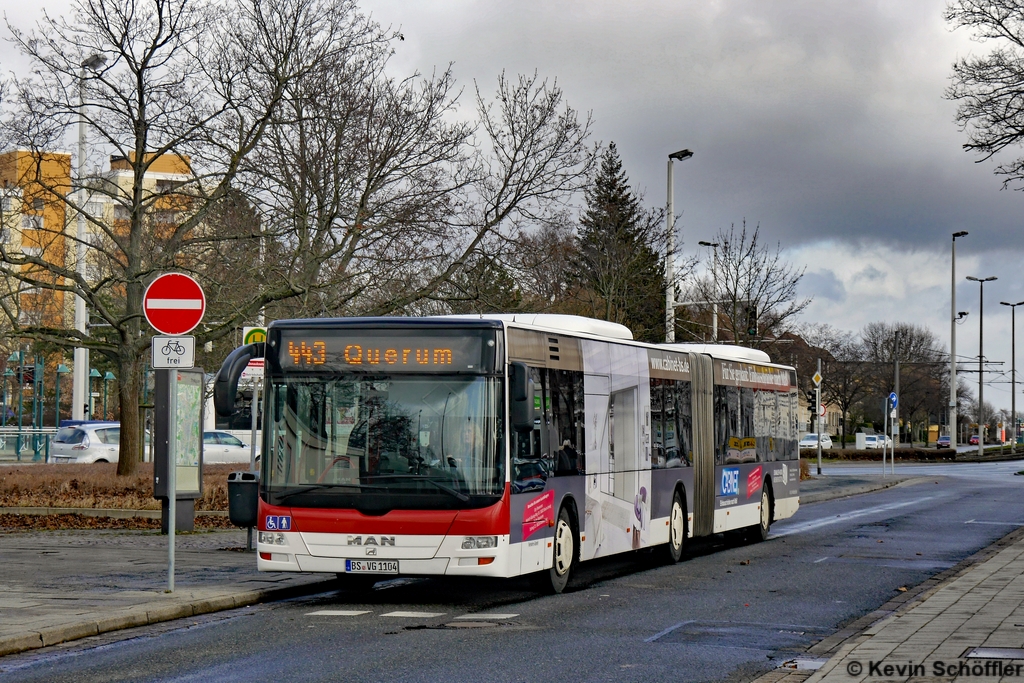 Wagen 1104 | BS-VG 1104 | Weststadt Donauknoten | 11.02.2019