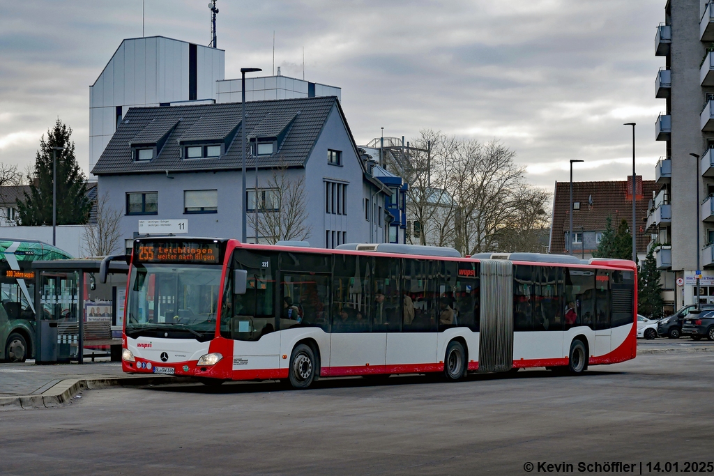 Wagen 331 | GL-GW 336 | Opladen Busbahnhof | 14.01.2025