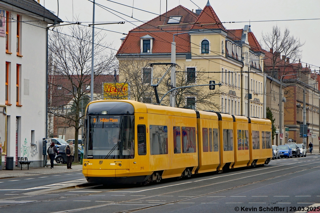 Wagen 2912 | Trachenberger Platz | 29.03.2025