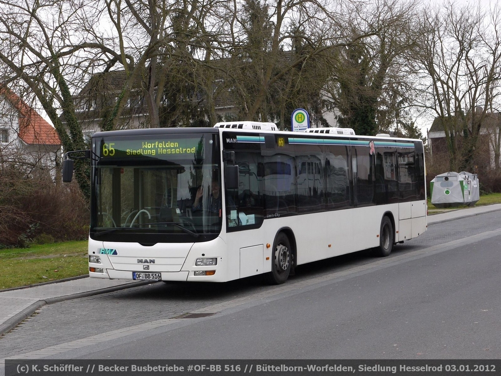 OF-BB 516 Worfelden Siedlung Hesselrod 03.01.2012