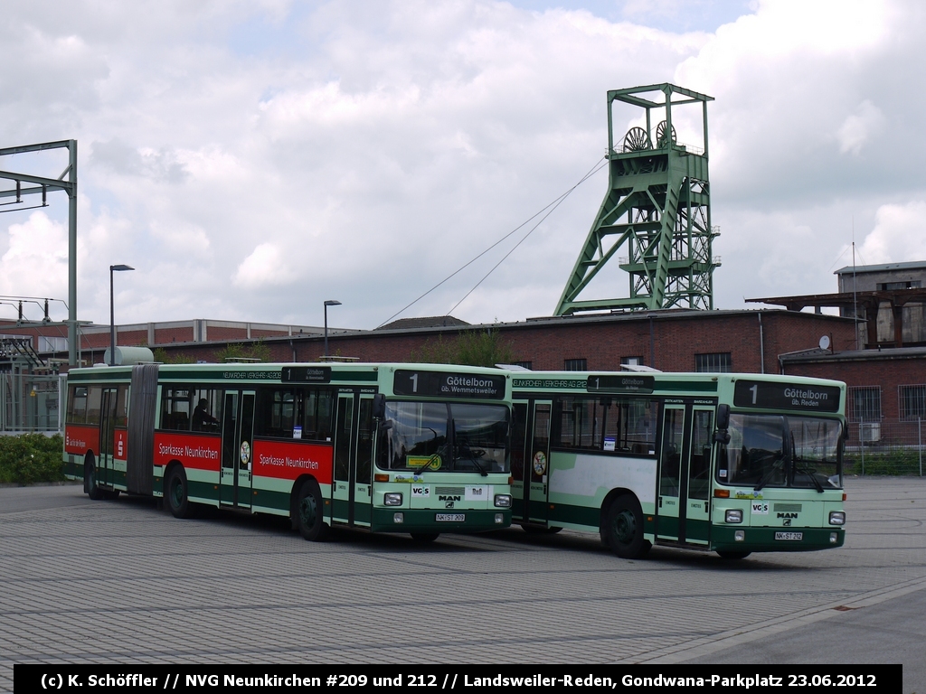 NK-ST 209 + NK-ST 2012 Landsweiler-Reden Gondwana-Parkplatz (ehem. Bergwerk Reden) 23.06.2012