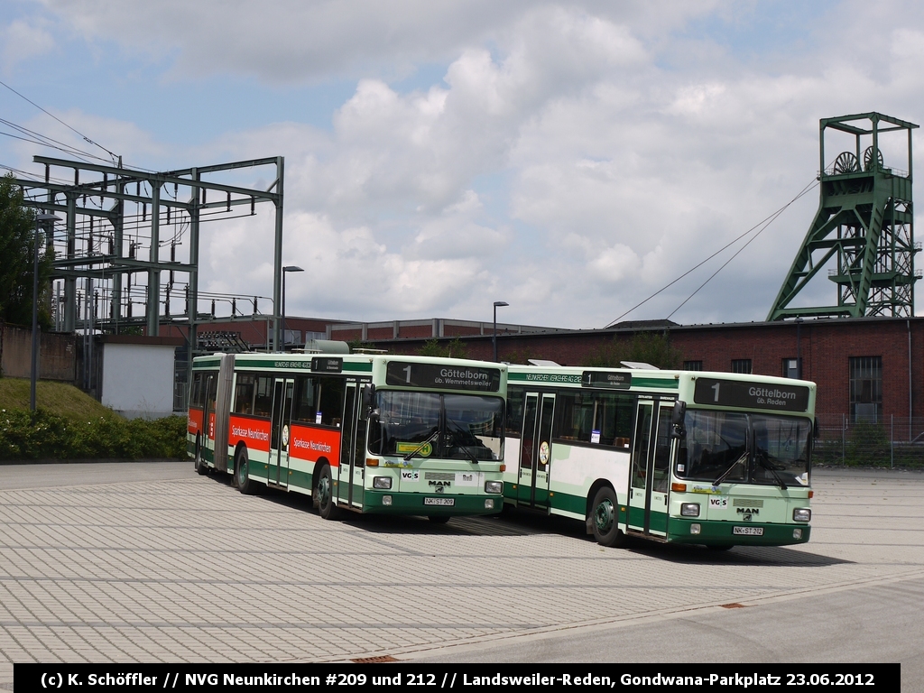 NK-ST 209 + NK-ST 2012 Landsweiler-Reden Gondwana-Parkplatz (ehem. Bergwerk Reden) 23.06.2012