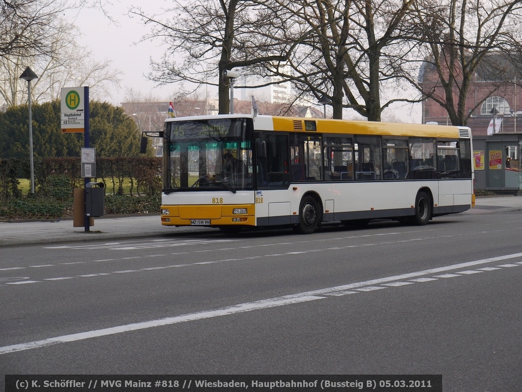 MZ-SW 818 Wiesbaden Hauptbahnhof (Bussteig B) 05.03.2011