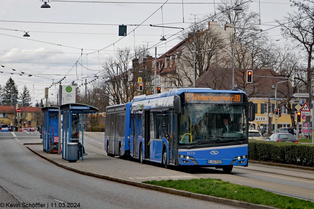 Wagen 9570 (M-WA 9585) + Wagen 9579 (M-WA 9085) | Schloss Nymphenburg | 11.03.2024