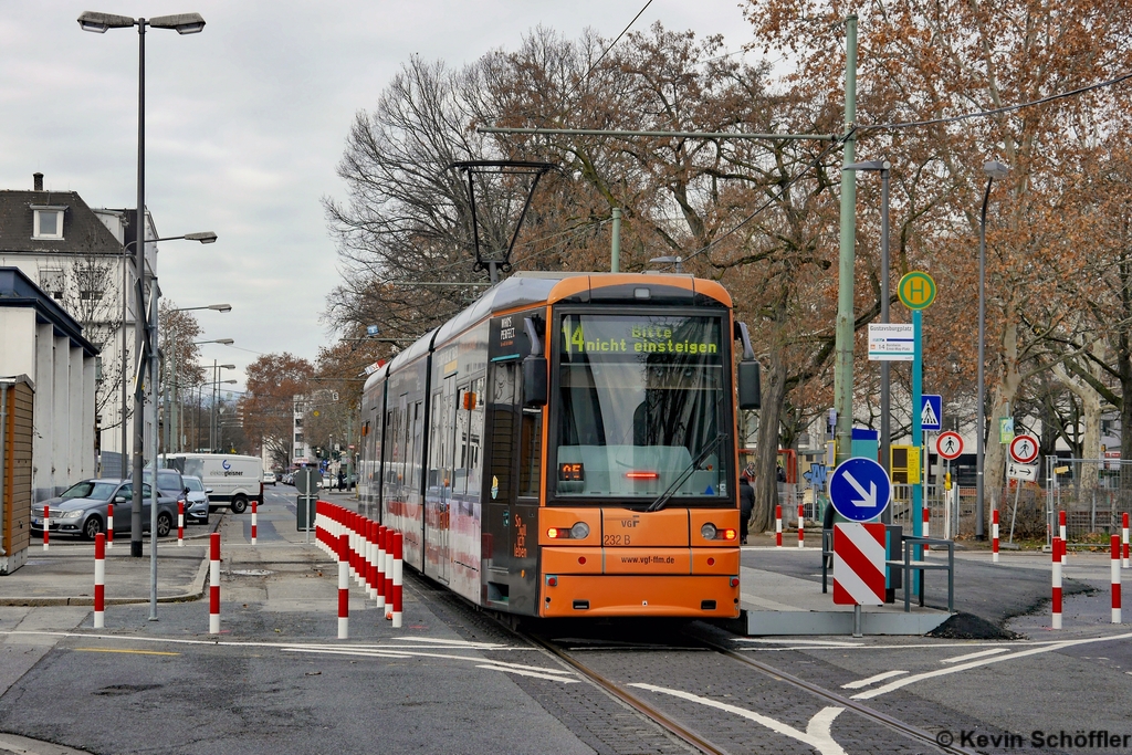 Tw 232 | Gallus Gustavsburgplatz | 12.12.2018