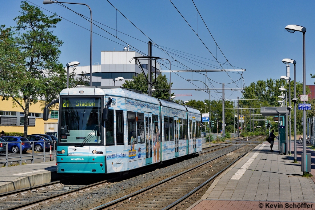 Tw 204 | Niederrad H.-Hoffmann-Straße/Blutspendedienst | 19.08.2018