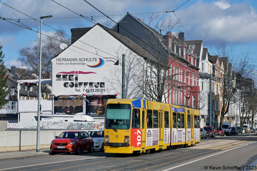 Wagen 1166 | Bredeney Rüttenscheider Straße | 24.03.2023