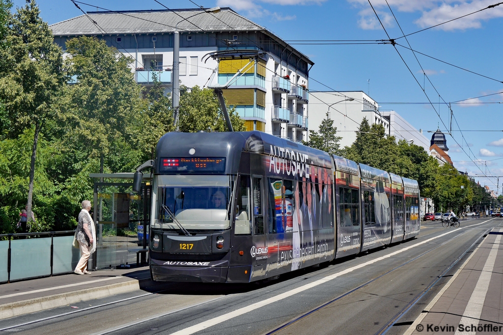 Wagen 1217 | Connewitz Kreuz | 01.07.2018