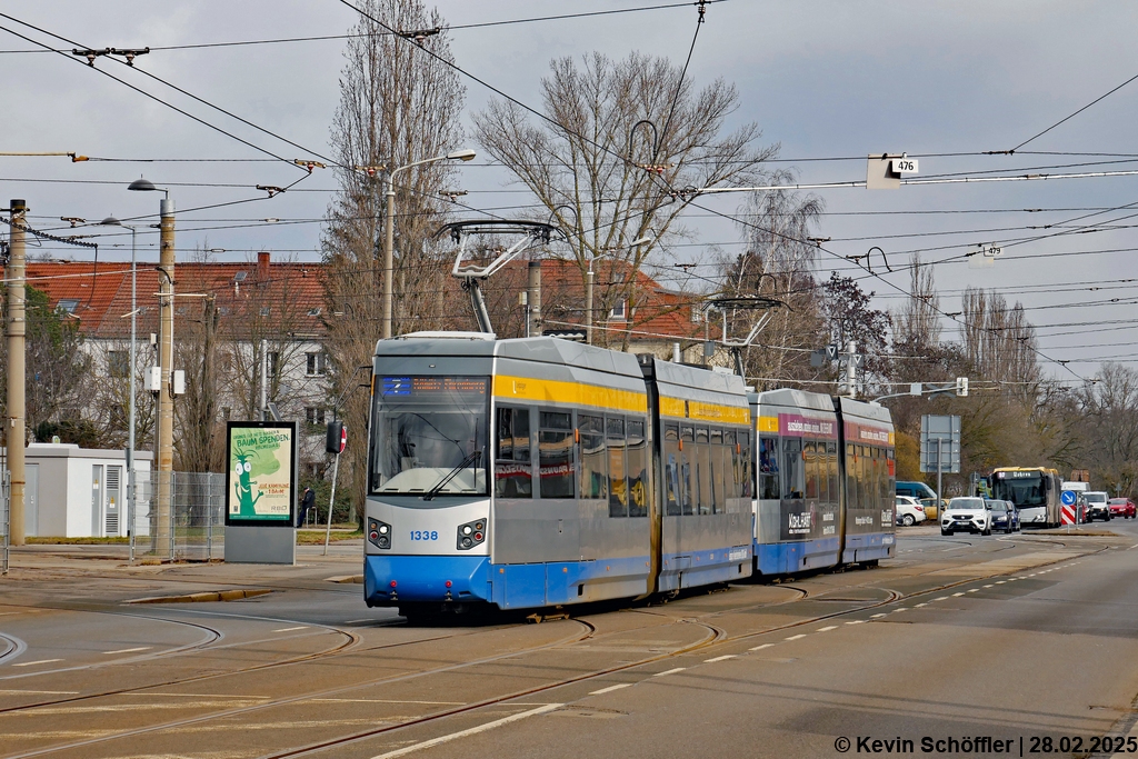 Wagen 1338 | Paunsdorf Straßenbahnhof | 28.02.2025